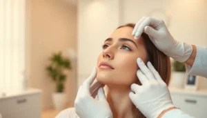 Experience a Botox Behandlung with a professional administering an injection in a calm clinic environment.