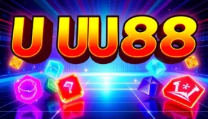 Clean, engaging UU88-themed banner showcasing online casino and gaming elements with bright neon accents for user attraction.