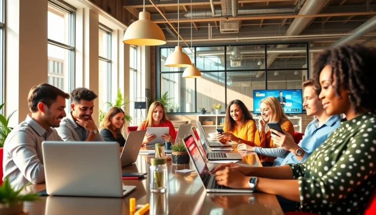 Earn money online with diverse professionals working on their laptops in a cozy, well-lit home office setup for better engagement and productivity.
