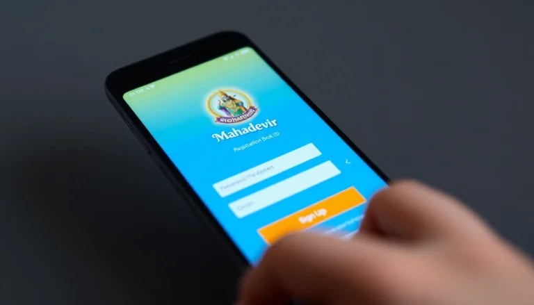 Mahadev Book Id registration process shown on a smartphone screen, guiding users step-by-step to create an account easily and securely.