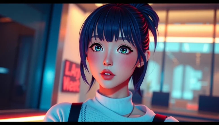 High-quality NSFW AI-generated digital artwork of a virtual influencer with realistic features and soft lighting for fan engagement and creative use.