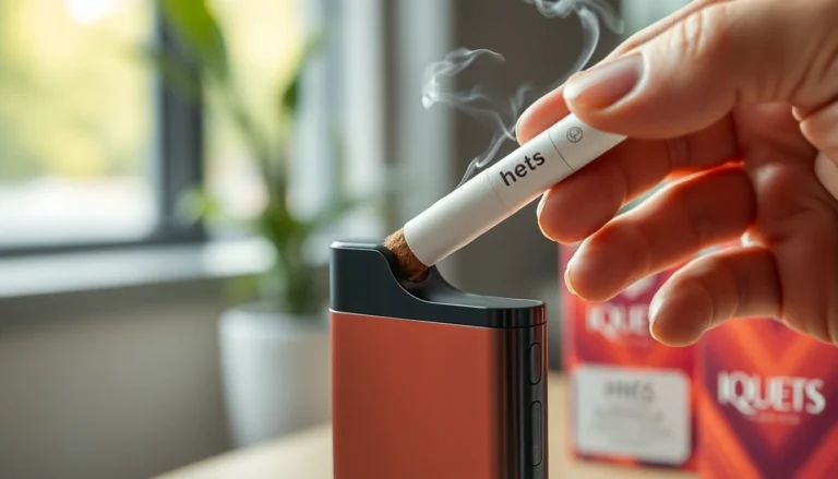 A person inserting a heets sigara into an IQOS device, highlighting the modern heated tobacco sticks — a cleaner alternative to cigarettes for adult users.