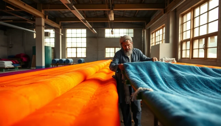 Pakistani towel export from Pakistan being processed in a textile factory with vibrant towels in production, highlighting quality and export readiness.