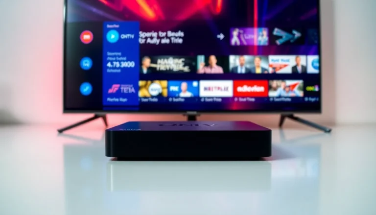 Stream the latest movies and series on Atlas pro ontv with a user-friendly interface displayed on a modern TV screen for easy access and entertainment.