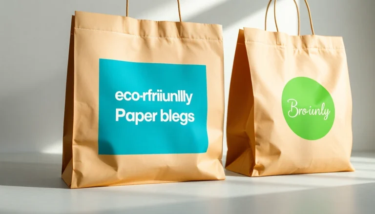High-quality torba papierowa being filled with bakery products in a modern store setting,