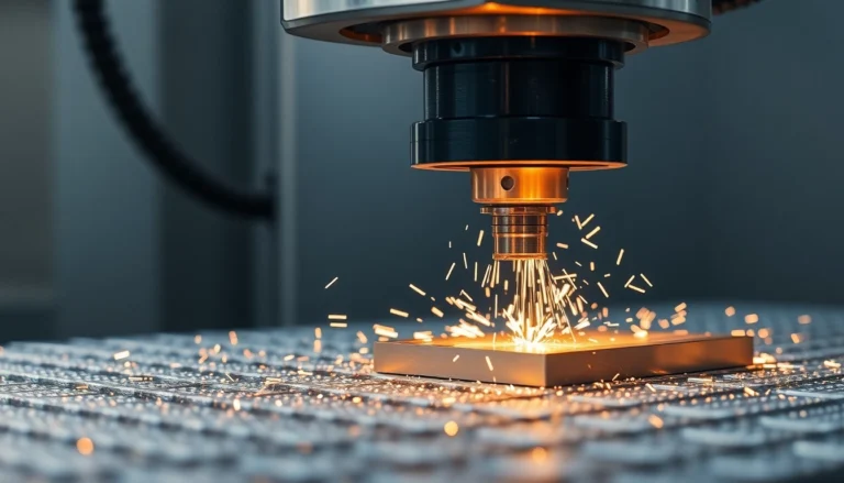 Frezowanie of aluminum components with CNC machine in industrial workshop, high precision and detail