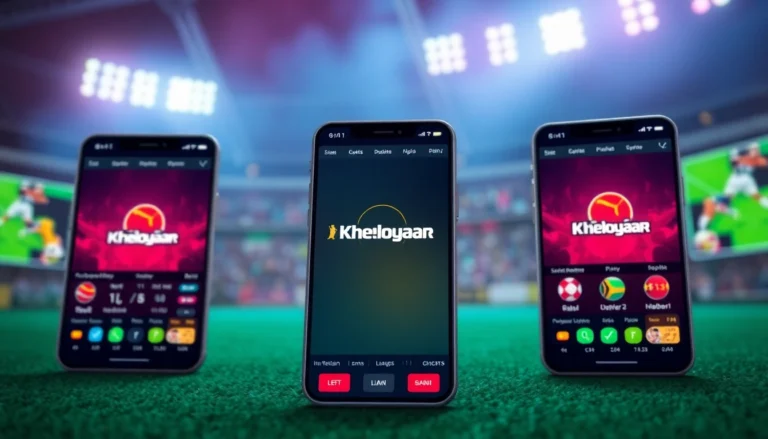 Kheloyaar online betting platform showcasing mobile app interface with sports and casino games