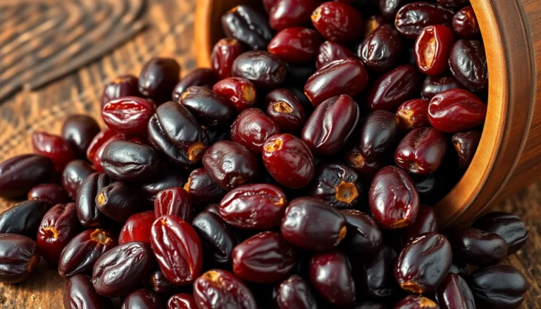 Malayar Raisins shown in a rustic setting, emphasizing their glossy texture and rich color for