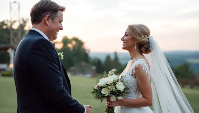 Skilled eskuvoi fotos taking natural wedding photos during outdoor ceremony to capture